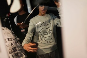 Backstage at Christopher Raeburn Men's Spring 2017