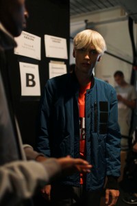 Backstage at Christopher Raeburn Men's Spring 2017