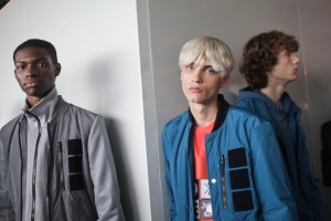 Backstage at Christopher Raeburn Men's Spring 2017