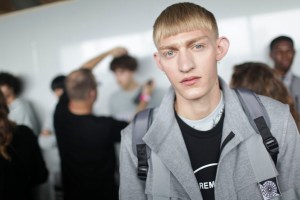 Backstage at Christopher Raeburn Men's Spring 2017