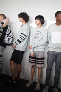 Backstage at Christopher Raeburn Men's Spring 2017
