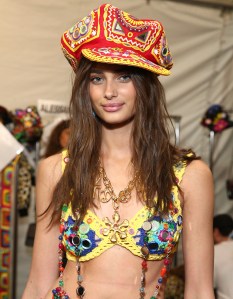 Models Backstage at Moschino Men's Spring Summer and Women's Resort 2017 Runway show