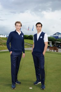 Models wearing Loro Piana off-course ensembles. Ryder Cup