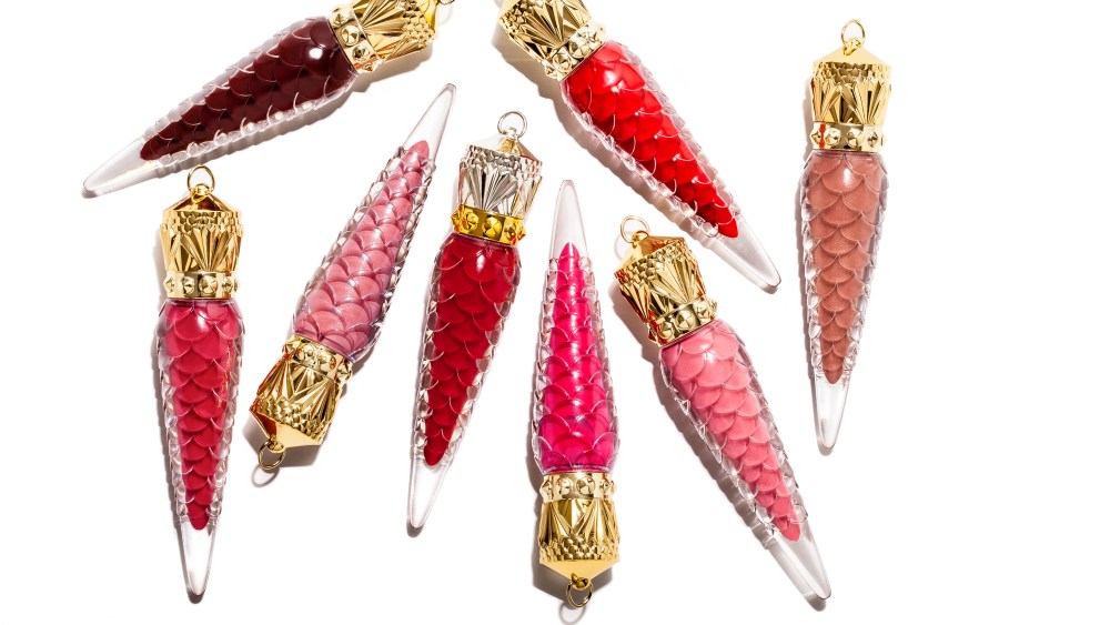 Christian Louboutin’s Loubilaque lip lacquer.