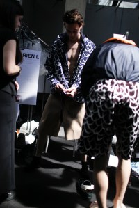 Backstage at Marni Men's Spring 2016
