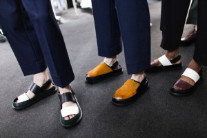 Backstage at Marni Men's Spring 2016