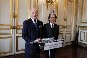 Laurent Fabius and Kenzo Takada Legion of Honor