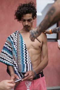 Backstage at Missoni Men's Spring 2017