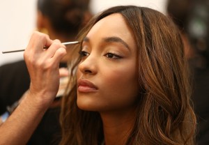 Models Backstage at Moschino Men's Spring Summer and Women's Resort 2017 Runway show Jourdan Dunn