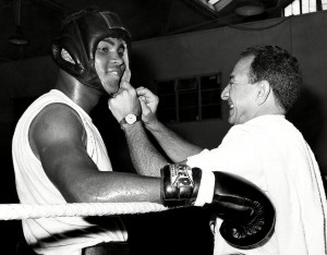 Muhammad Ali and his manager/trainer Angelo Dundee,