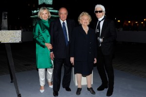 Heini Al-Fayed, Mohamed Al-Fayed, Bernadette Chirac and Karl Lagerfeld.