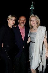 Mélita Toscan du Plantier, Christian Louboutin and Melissa Bouygues