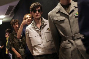 Backstage at Salvatore Ferragamo Men's Spring 2017