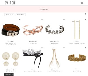 Switch product page screen