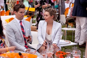 Andrew Rannells and Elizabeth Olsen at Veuve Clicquot 2016 Polo Classic