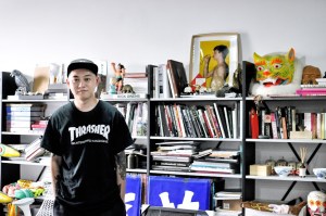 Designer Shangguan Zhe of Sankuanz at studio.