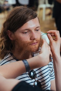 Backstage at Yohji Yamamoto Men's Spring 2017