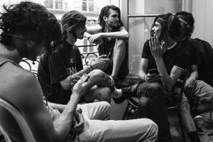 Backstage at Yohji Yamamoto Men's Spring 2017