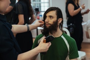 Backstage at Yohji Yamamoto Men's Spring 2017