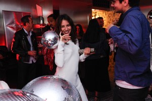 Revelers at the YooxSoccerCouture party
