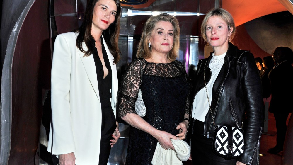 Marina Hands, Catherine Deneuve and Karin Viard YSL fragrance party