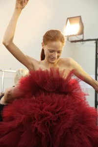 Backstage at Giambattista Valli Couture Fall 2016