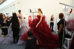Backstage at Giambattista Valli Couture Fall 2016