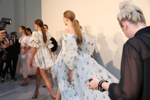 Backstage at Giambattista Valli Couture Fall 2016
