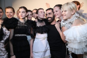 Backstage at Giambattista Valli Couture Fall 2016