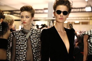 Backstage at Giorgio Armani Privé Couture Fall 2016