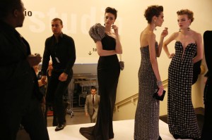 Backstage at Giorgio Armani Privé Couture Fall 2016