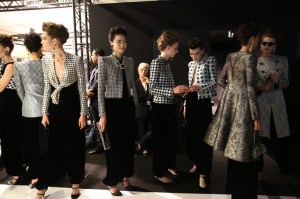 Backstage at Giorgio Armani Privé Couture Fall 2016