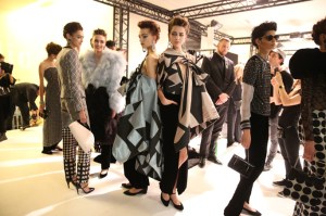 Backstage at Giorgio Armani Privé Couture Fall 2016
