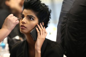 Backstage at Giorgio Armani Privé Couture Fall 2016