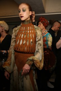 Backstage at Jean Paul Gaultier Couture Fall 2016