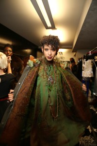 Backstage at Jean Paul Gaultier Couture Fall 2016