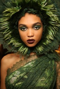Backstage at Jean Paul Gaultier Couture Fall 2016