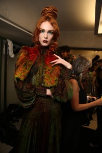 Backstage at Jean Paul Gaultier Couture Fall 2016