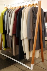 A display of coat wools at B.O.B. Blossom Première Vision