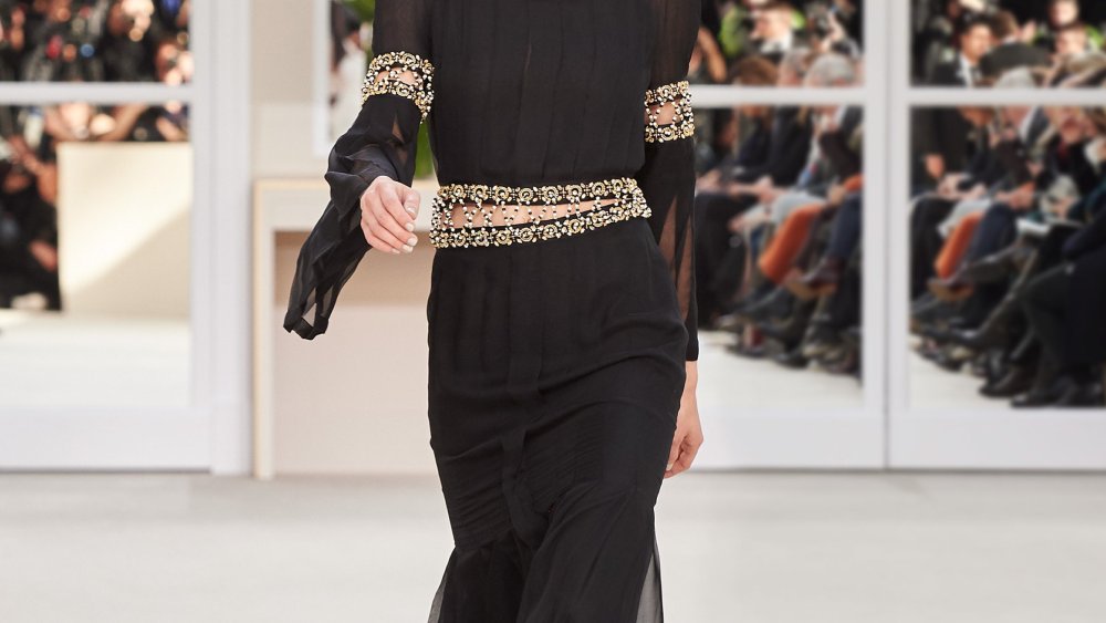 A Chanel fall 2016 look made with Denis & Fils silks.