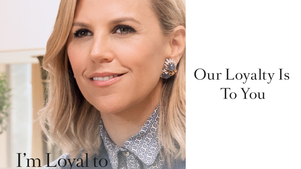 A T Galleria ad featuring Tory Burch