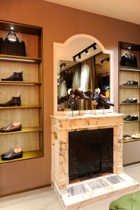 The interior of the Santoni boutique on Avenue George V
