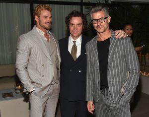 Eric Rutherford, Jay Fielden and Kellan Lutz at Esquire/CFDA NYFWMen's event