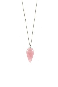 Joey Graceffa Crystal Wolf Collection Rose Quartz Arrowhead Necklace