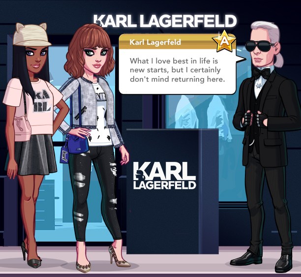 Karl Lagerfeld in Kim Kardashian mobile game