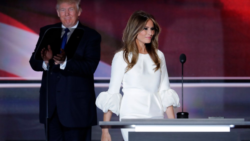Melania Trump in Roksanda and Donald Trump