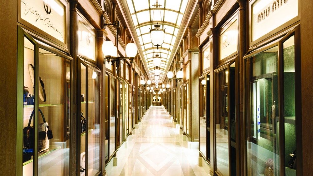 The La Galerie du Ritz Paris connects the Place Vendôme to the Rue Cambon.