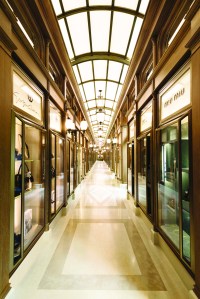 The La Galerie du Ritz Paris connects the Place Vendôme to the Rue Cambon.
