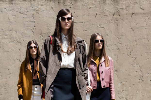 A visual from Prada's Mod Sunglass Collection campaign