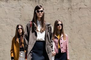 A visual from Prada's Mod Sunglass Collection campaign